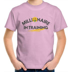 Funny Kids T-shirt "Millionaire In Training" Inspirational Tee
