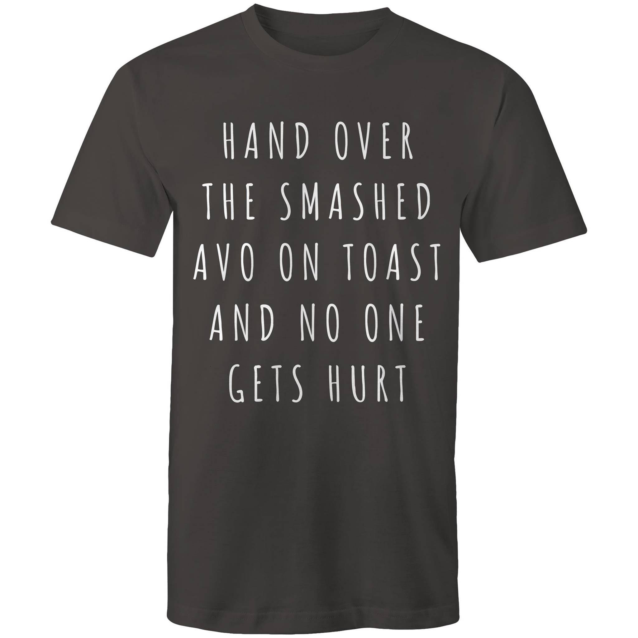 Funny Men's Breakfast T-shirt "Hand Over Smashed Avocado No One Gets Hurt"