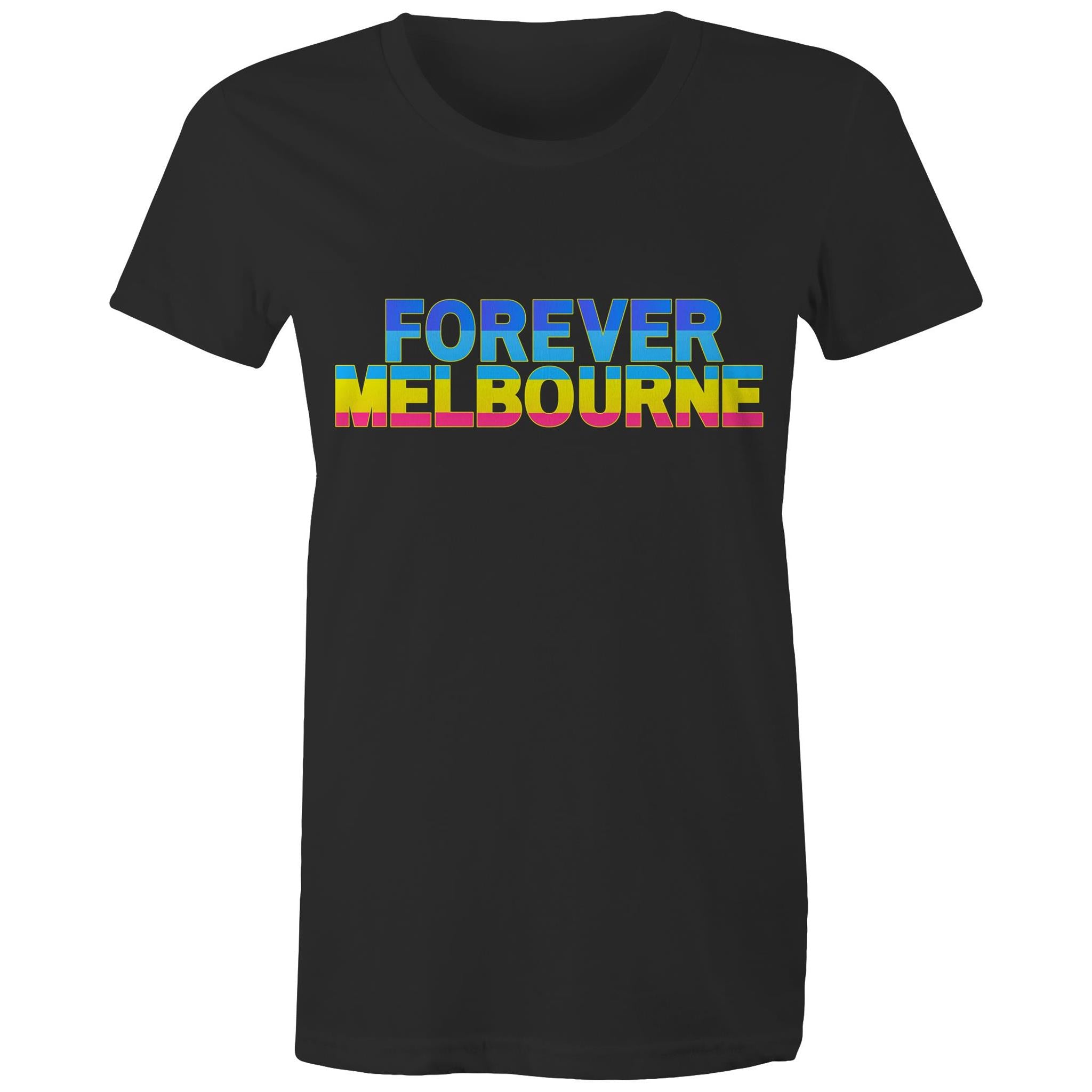 Forever Melbourne - Women's Colourful Rainbow T-shirt