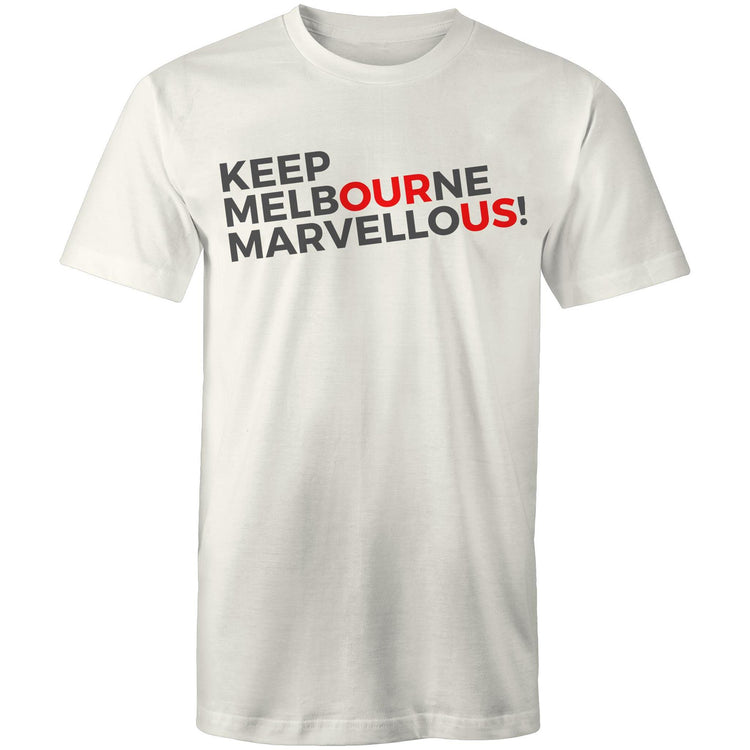 Men's T-shirt "Keep Melbourne Marvellous!" - Slogan Bold Letters Tee