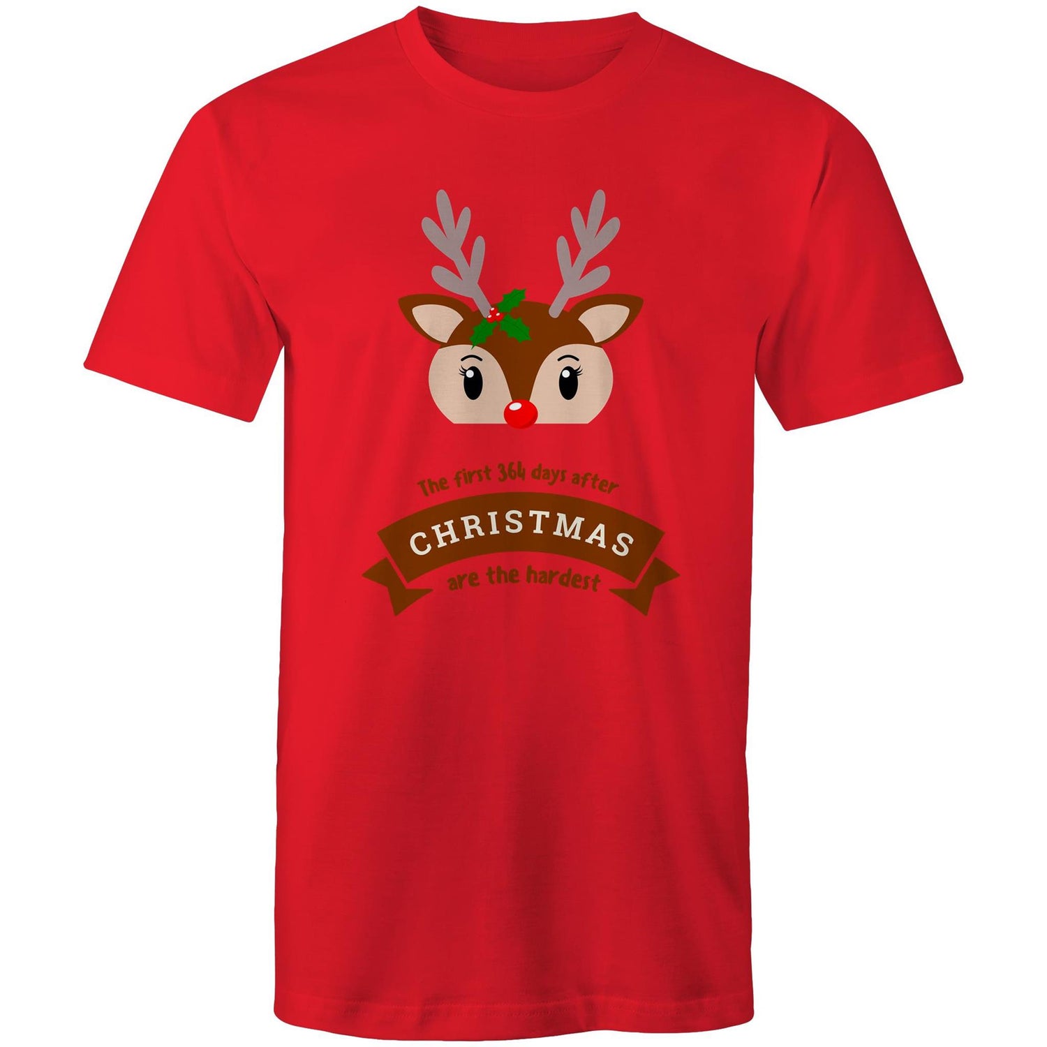 Christmas - The First 364 Days After Xmas Are The Hardest - Funny Slogan Men's T-Shirt