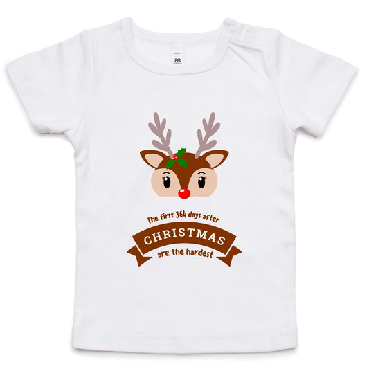 Funny Christmas T-shirt "The First 364 Days After Xmas Are The Hardest" - Infant Wee Tee Kids Tee