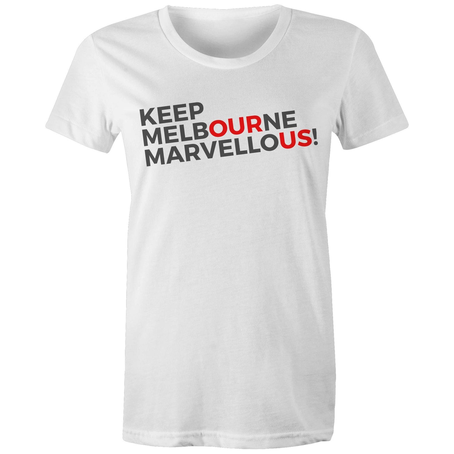 Keep Melbourne Marvellous! - Women's T-shirt Printed Slogan