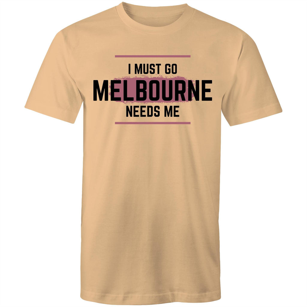 Funny Men's T-shirt Superhero "Melbourne Needs Me" Plus Sizes