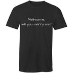 Funny Men's T-shirt Melbourne Marriage Proposal - Slogan Tee Plus Sizes