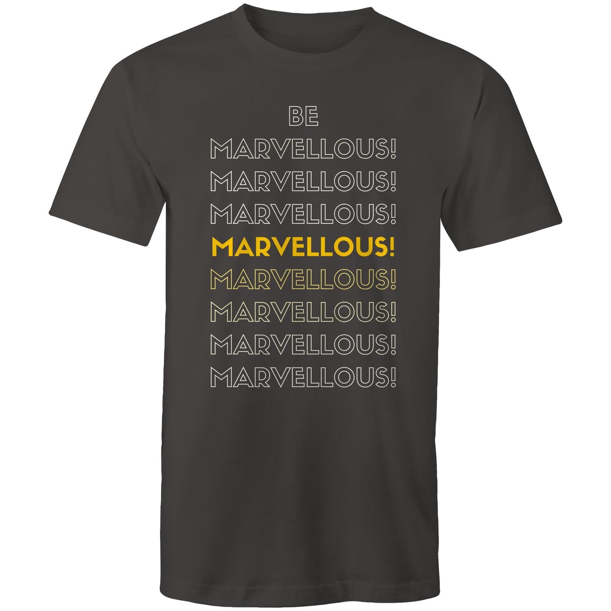 Positive "Be Marvellous!" Men's Motivation T-shirt Plus Sizes