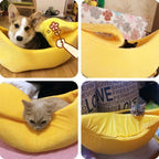 Banana Boat Calming Anxiety Cosy Cat Pets Bed - Warm and Comfy