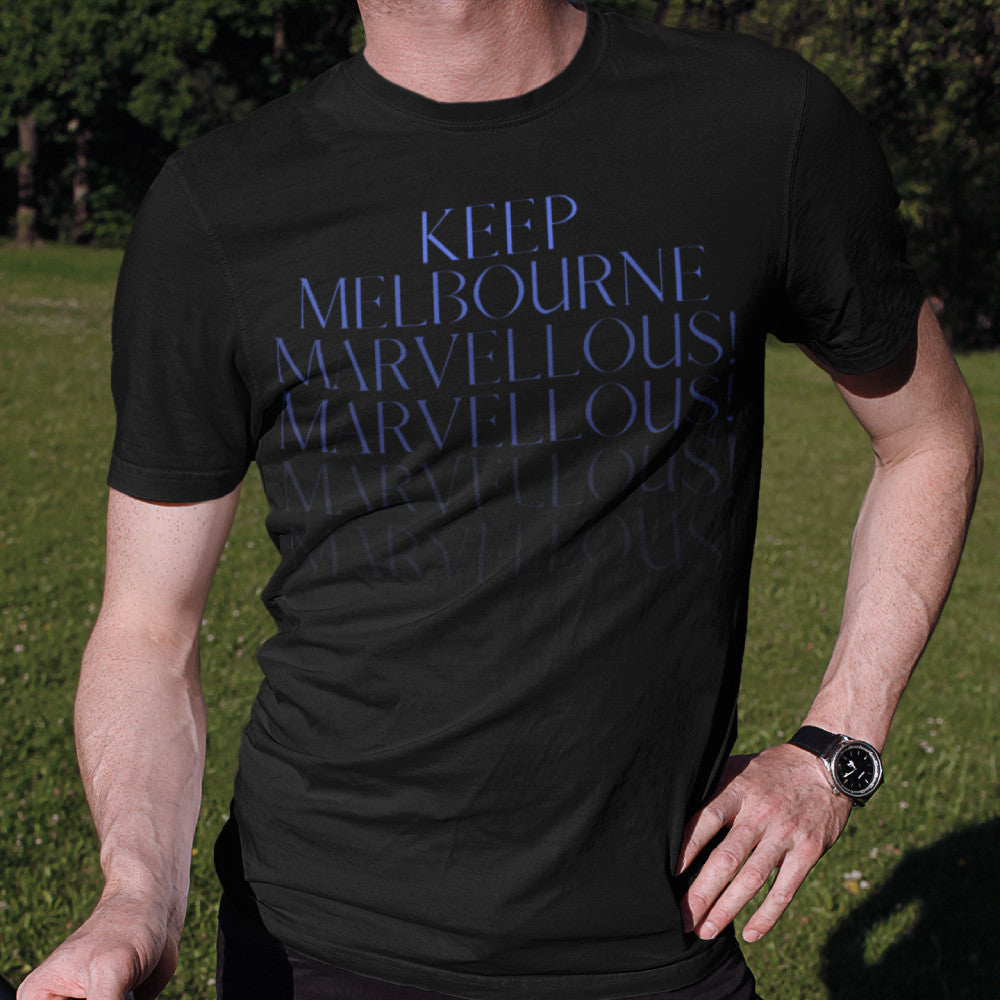 Stylish Men's T-shirt "Keep Melbourne Marvellous!" (to infinity) - Design Slogan Tee