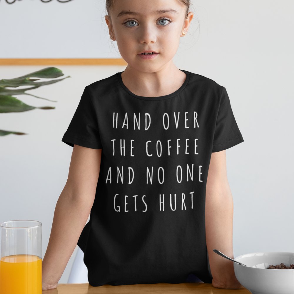 Funny Women's Coffee T-shirt "No One Gets Hurt" Cafe Baristas Tee