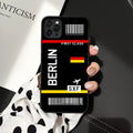 City iPhone Case Travel Ticket Boarding Pass - Los Angeles Madrid New York Tokyo Zurich Chicago
