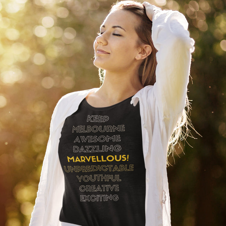 "Keep Melbourne... A to Z!" - Women's Ladies Design Slogan T-shirt