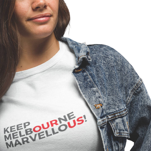 Keep Melbourne Marvellous! - Women's T-shirt Printed Slogan