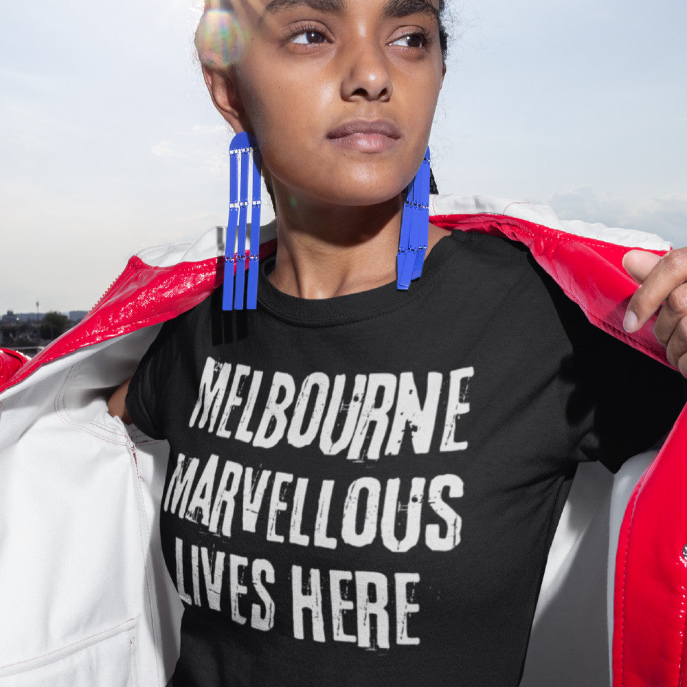 Women's Melbourne T-shirt Marvellous Lives Here