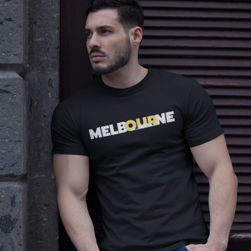 Melbourne City Skyline Men's T-Shirt Plus Sizes