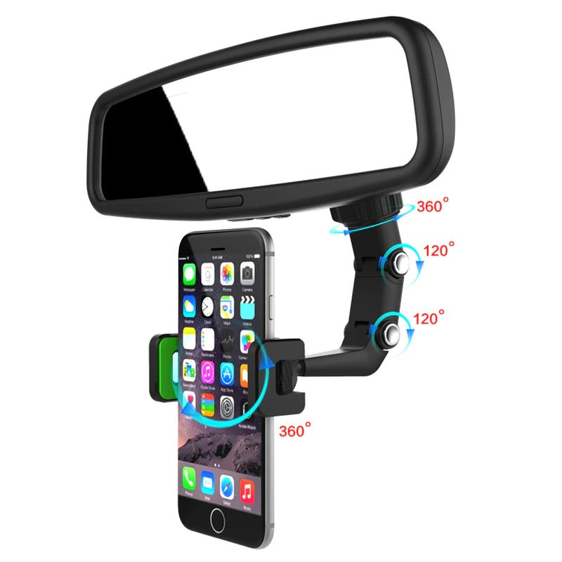 Car Phone Holder Rearview Mirror Mount Auto Cradle