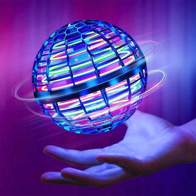 Hoverball Magic Flying Ball Spinning UFO Toy Throw & Return Glowing Orb Drone