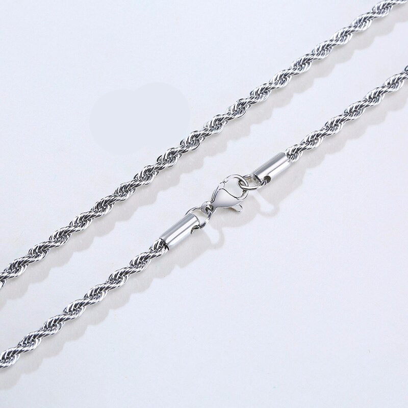 Chain Necklace Classic Stainless Steel Gold Silver 2mm to 5mm