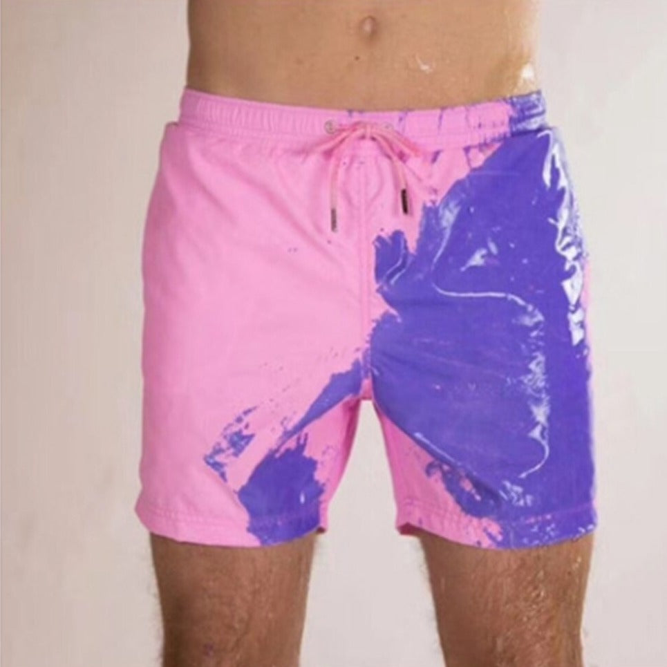 Magic Color Changing Beach Shorts - Swimming Bathers Surf Boardshorts-Keep Melbourne Marvellous Official Store