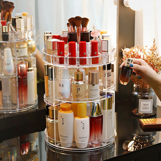 Makeup Organiser Carousel Rotating Cosmetics Home Storage Case-Keep Melbourne Marvellous Official Store