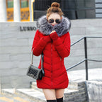 Long Puffer Parker Jacket Coat With Detachable Hood