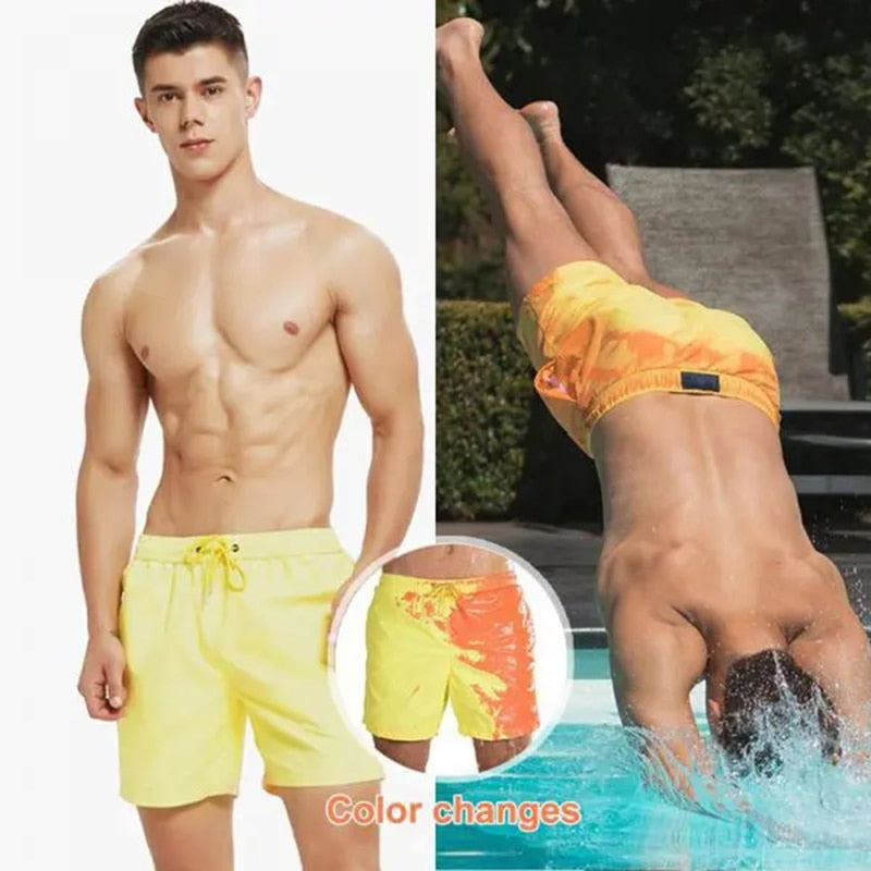 Colour-Changing Shorts Swimming - Magic Board Shorts Bathers Surfing / Beach / Summer
