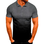 Gradient Color Polo Shirt Men's