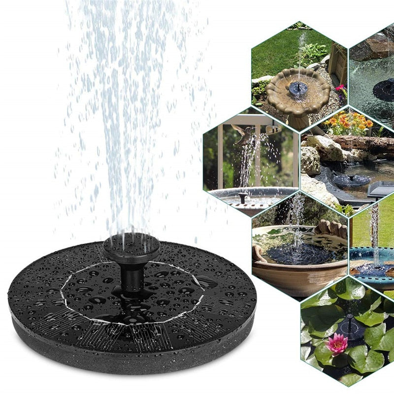 Solar Powered Floating Water Fountain 2.5W Bird Bath Garden Pond Decoration