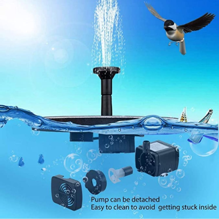 Solar Floating Water Fountain 2.5W With 6pcs Nozzles Outdoor Pond Feature Bird Bath Garden Decoration