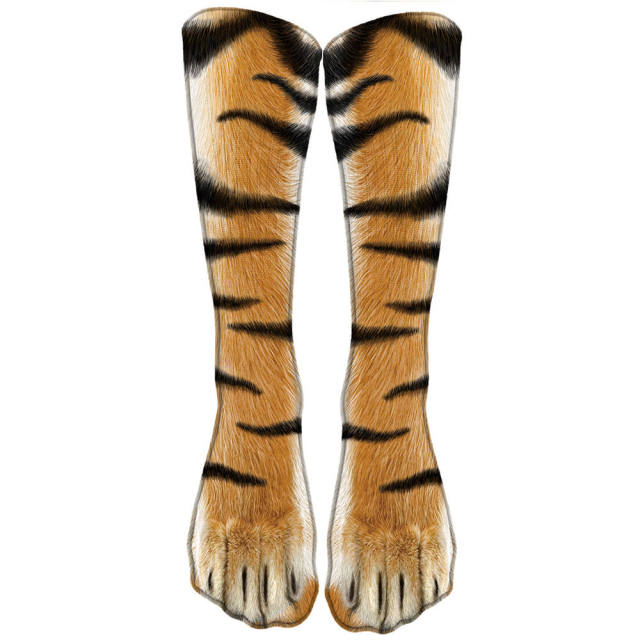 Fun Animal Print Socks High Ankle Cute Funny Jungle Patterns
