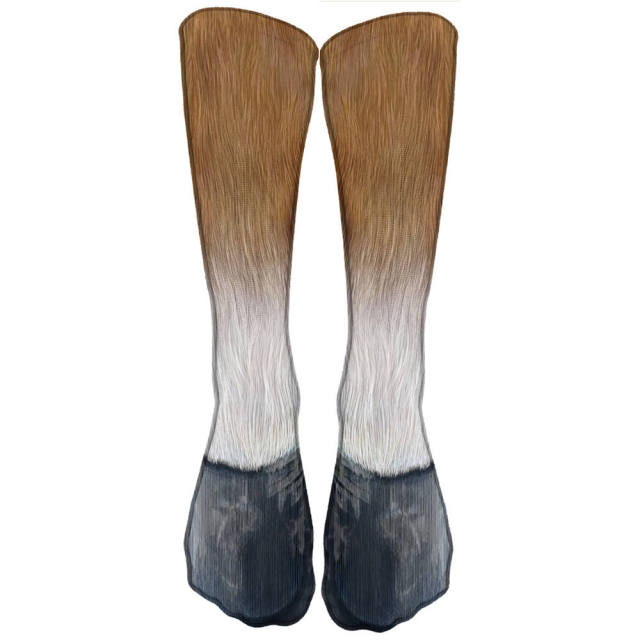 Fun Animal Print Socks High Ankle Cute Funny Jungle Patterns