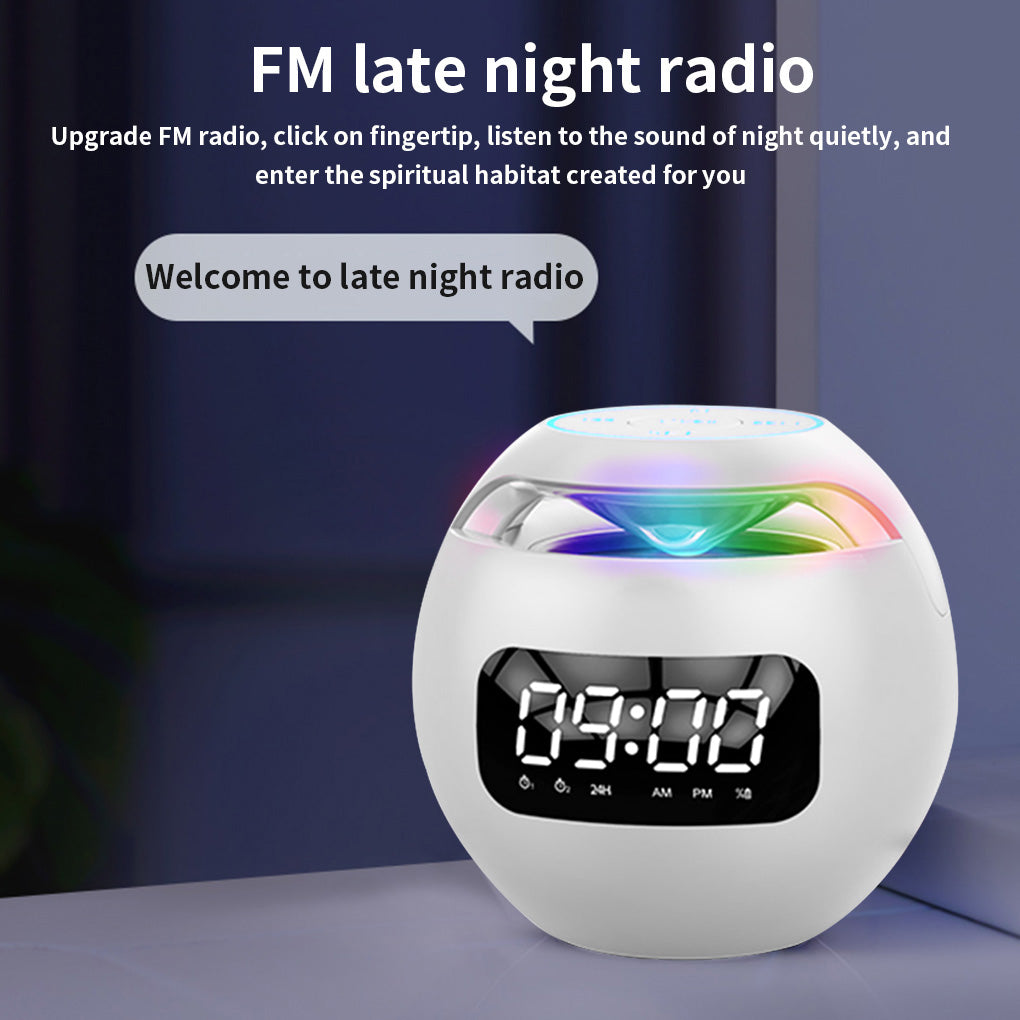 Bluetooth Music Speaker Wireless Player Ball Digital Clock