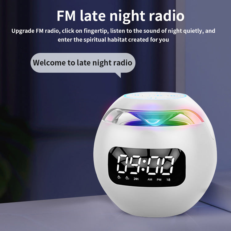 Music Player Speaker Ball Wireless Music Bluetooth Player with LED Digital Clock