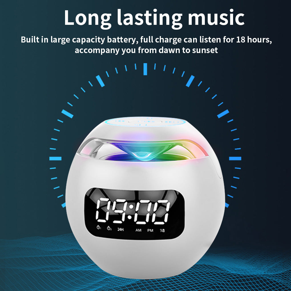 Bluetooth Music Speaker Wireless Player Ball Digital Clock