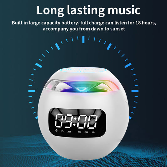 Music Player Speaker Ball Wireless Music Bluetooth Player with LED Digital Clock