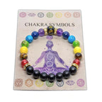 7 Chakra Bracelet Yoga Meditation Energy Power Lava Stones
