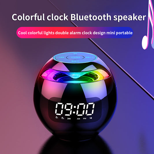 Music Player Speaker Ball Wireless Music Bluetooth Player with LED Digital Clock