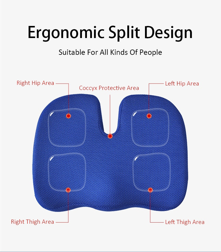 Seat Chair Cushion Back Support Car Seat Tailbone Pain Relief