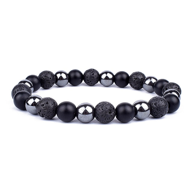 Good Luck Healing Energy Bracelet Tiger's Eye, Black Obsidian, Hematite Friendship Jewelry