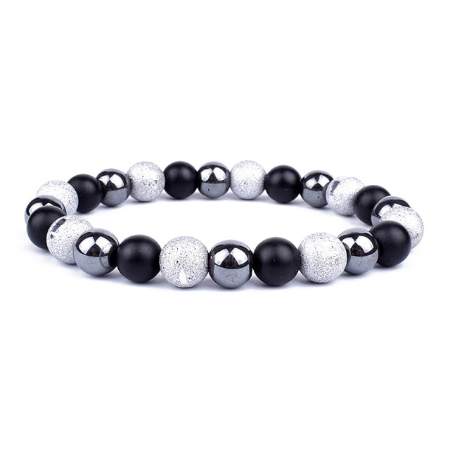 Good Luck Healing Energy Bracelet Tiger's Eye, Black Obsidian, Hematite Friendship Jewelry