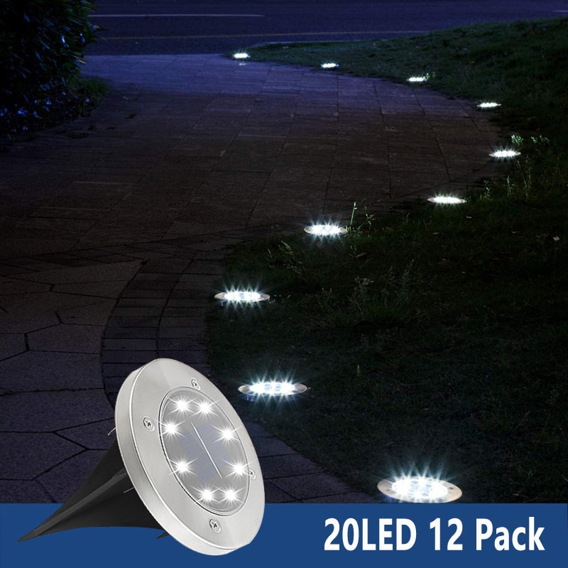 Solar Pathway Garden Lights LED Waterproof Outdoors Landscape Lighting