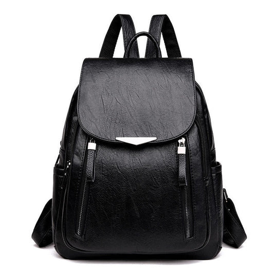 Day Backpack Travel Soft Leather School Uni Bag Women's