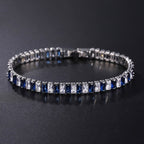 Luxury Tennis Bracelet CZ Diamonds Single Row Jewelry
