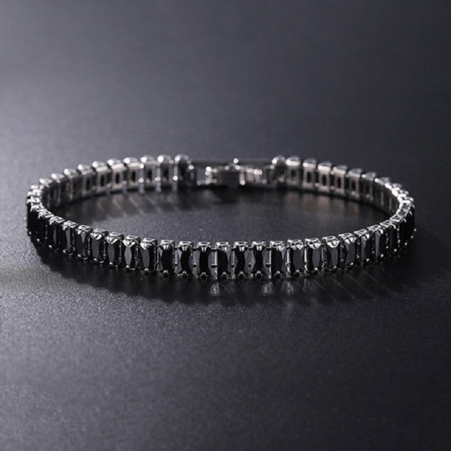 Luxury Tennis Bracelet CZ Diamonds Single Row Jewelry