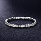 Luxury Tennis Bracelet CZ Diamonds Single Row Jewelry