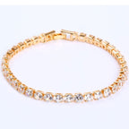 Luxury Tennis Bracelet CZ Diamonds Single Row Jewelry
