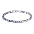 Luxury Tennis Bracelet CZ Diamonds Single Row Jewelry