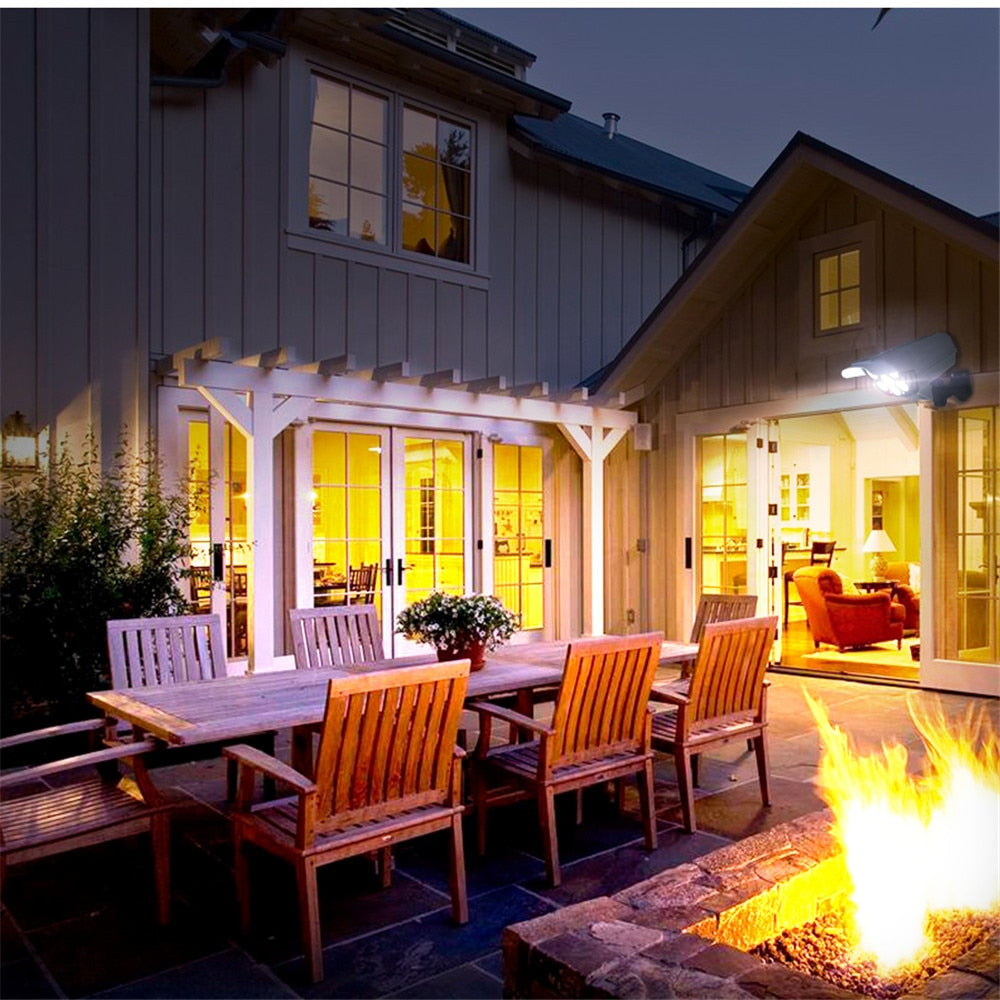 Dummy Security Camera Fake CCTV with Real Floodlight Motion Sensor Waterproof Spotlight