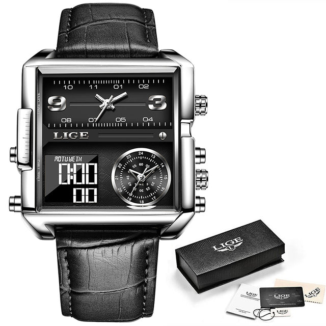 Skeleton See-Through Luxury Design Square Face Watch