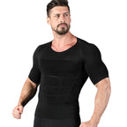 Compression Vest Men's Shapewear Slimming T-shirt Underwear Hide Beer Belly Look Skinny