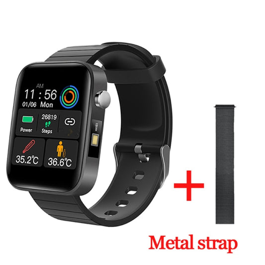 Body Temperature T68 SmartWatch + Torch + Thermometer + Pulse + Blood Pressure + Oxygen Monitor for Men and Women